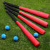 Wettarn 4 Pieces Foam Baseball Bat 24 Inches with 4 Pcs Safe Soft Baseballs T Ball Set for Outdoor Indoor Sport Game