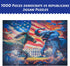 PuzzWiz 1000 1000 1000 Jigsaw Puzzles Pieces Democrat vs Republican Piece Puzzle Jigsaw Imrpove Mood & Memory, Mind
