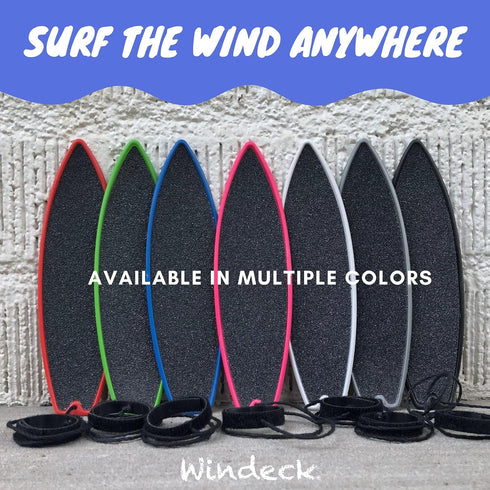 Finger Surfboard - Red Shred Mini Finger Board Surf Toy for Kids & Skaters, Hand Surfboard with Grip Tape & Leash