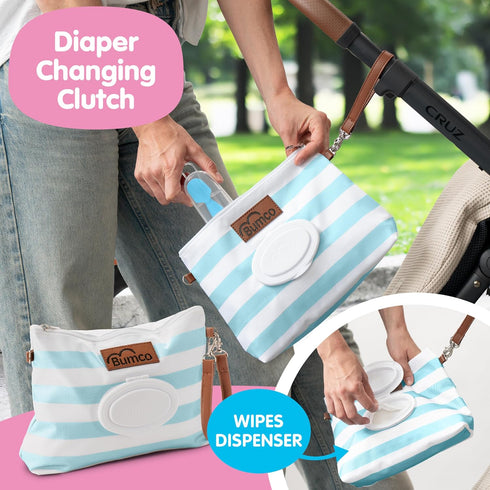 Bumco Set Set 2 Set Baby Essentials - Personalized Diaper-Changing Baby Shower Gifts for Boys, Baby Gift with Baby Bum