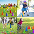 Eocolz 3 in 1 Carnival Games Set - Soft Plastic Cones, Bean Bags, Ring Toss Games for Kids Birthday Party Supplies