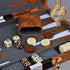 Backgammon Sets for Adults, Leather Board Games for Travel, 15 Inch Board with 32 Pieces in Quality Set