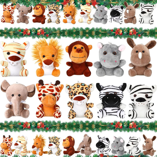 Leitee 20 Pcs Small Stuffed Animals Bulk, 4.7 Inch Mini Plush Toys,