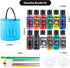 JOYIN 12PCS Washable Kids Tempera Paint Set (2 oz Each) with Brushes, Palette & Clean Bucket