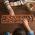 Set (72+8 Ajuny Wooden Mancala Board Game Classic Board Games, Portable Folding Travel Mancala Board with Marbles