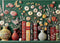 MININWAN Mbroidered Style Vintage Botanical Flower Bookshelf Puzzles for Adults 1000 Pieces,