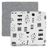 (Set HonestBaby Organic Cotton Changing Pad Covers of Two), Pattern Play/Heather Gray, One Size