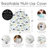 Sweet Jojo Designs Blue and Green Dinosaur Boy Infant Baby Car Seat Cover Nursing Breastfeeding Shopping Cart Stroller