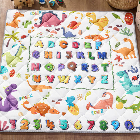 MORAIS 50x50 Inch 800g Baby Play Mat for Floor - with Filling Thickened Crawling Mat for Playpen, Cushioned Playpen Mat