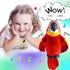 Houwsbaby 9'' Red Talking Parrot Plush Pal, Interactive Animated Bird for Kids, Birthday Christmas Gift for Boys Girls