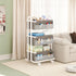 Wennop 3-Tier 3 6 Baby Diaper Caddy Organizer Cart, Mobile Nursery Storage Carts with Wheels, Dividers & Mesh Pockets