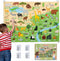 BONNYCO Felt Board for Toddlers with 116 Jungle Animals Figures. Montessori and