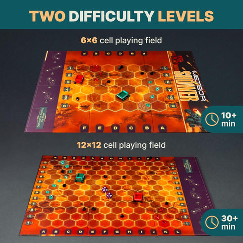 2 8 Queensell Meteor Shower Board Game for Adults and Kids - Fast Strategy Game - Player Tabletop Game Educational Toys