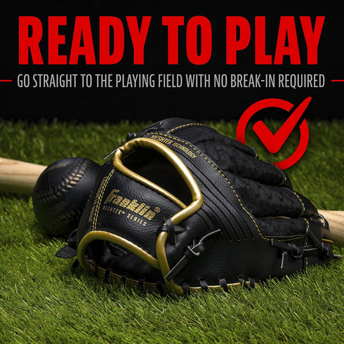 Franklin Sports Kids Baseball Glove + Foam Ball Sets, Meshtek Youth Teeball Gloves for Kids + Toddlers - 9.5" Inch