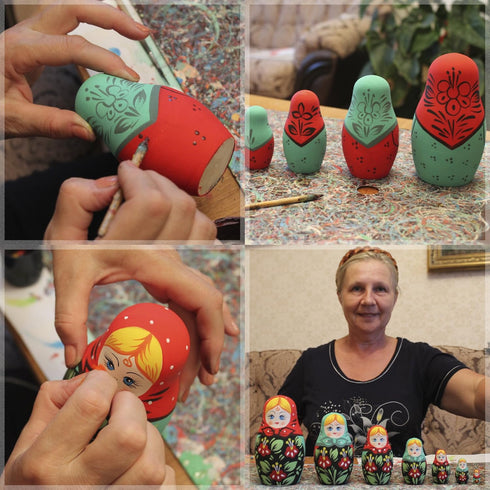 Unpainted Nesting Dolls, DIY 7 Matryoshka Nesting Dolls Blank for Paint Gifts