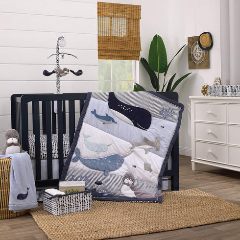 Navy Blue Super Soft Changing Pad Cover - NoJo Seas The Day