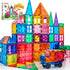 SYNCFUN Magnetic Tiles 110pcs, 3D Magnet Building Tiles with Vehicle, Construction Blocks Set for Kids, STEM