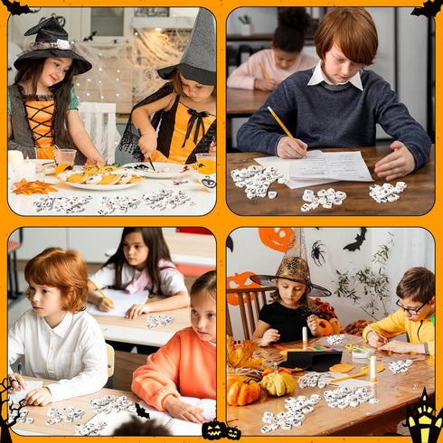 ANGOLIO 60Pcs Halloween Ghost Mini Erasers, Spooky Ghost Pencil Rubber Erasers for School Classroom Rewards