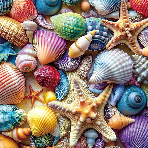 Blueforest 500 Piece Jigsaw Puzzle for Adults - Ocean Seashells & Starfish