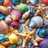 Blueforest 500 Piece Jigsaw Puzzle for Adults - Ocean Seashells & Starfish
