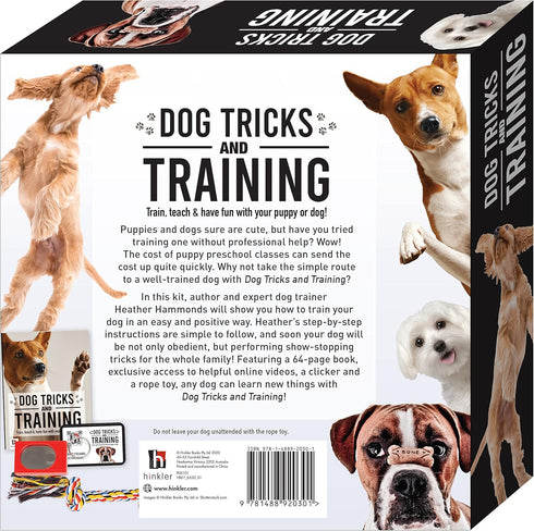 Hinkler Dog Tricks and Training Box Set, Pet Care Guide, Dog Training Essentials, Access to Online Training Videos,