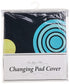 One Grace Place Magical Michayla Changing Pad Cover, Main: Black. Additional: Pink and Turquoise