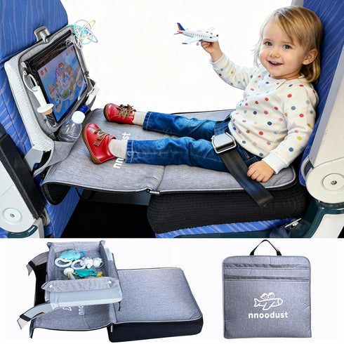 NNOODUST Toddler Airplane Bed for Toddler with Tray Cover Can Turn into Bag,