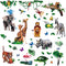 Amaonm Creative Giant Removable Cartoon Zoo Wild Jungle Animals 3D DIY Wall Decals for Kids Bedroom, Living Room,