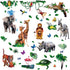 Amaonm Creative Giant Removable Cartoon Zoo Wild Jungle Animals 3D DIY Wall Decals for Kids Bedroom, Living Room,