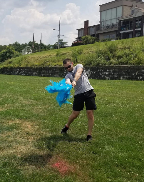 Gender Reveal Baseball for Baby Showers, 100% All Natural Holi Powder (Blue)