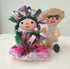 ALKIMIA INC Mexican Handmade Traditional Rag Couple Dolls, 7 inches - Pink & White