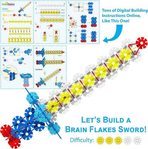 VIAHART BRAIN FLAKES 500 Piece Set, Interlocking Plastic Disc Toy for Creative Building, Educational STEM Learning for