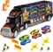 Toy Truck Car Carrier - Includes 6 Toy Cars and Accessories, Fits