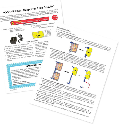 Snap Circuits Battery Eliminator