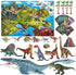 3-5 5-7 45 Oriate Dinosaur Toys w/Large Play Mat, Realistic Mosasaurus Figures Plastic Toys for Kids Including T-Rex