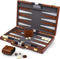 Backgammon Sets for Adults, Leather Board Games for Travel, 15 Inch Board with 32 Pieces in Quality Set