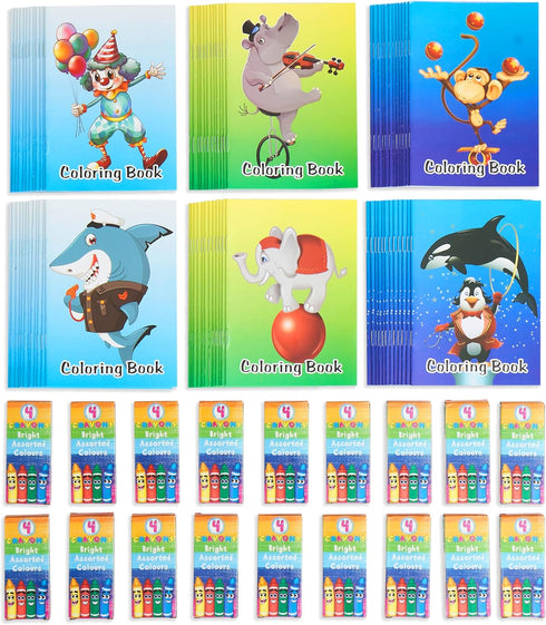 THE TWIDDLERS - Bundle Pack of 72 Mini Coloring Books with 18