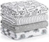 Muslin Swaddle Blankets for Newborn, 4 Pack Cotton Baby Blankets, Large 31.5