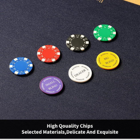 Boyzhood Chips,200Pcs Set Case,11.5 Set Poker Poker with Aluminum Travel Gram Poker Chips for Texas Holdem Blackjack