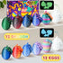 12pcs 3D Impossmaker Printed Dragon Eggs, Cool Articulated Crystal Dragon Toys for Boys Kids Teen, Surprise Dinosaur