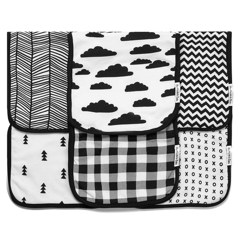 BaeBae Goods 21"x10" 6 Pack Burp Cloths for Baby Boy & Girl - Ultra Absorbent Burping Rags - Anti Shrink Unisex Burpy