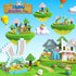 108PCS 1 inch 3+ Magnetic Blocks Kids Magnet Toys, Large Building Cubes with Puzzle Panel, Mine Magworld Easter Bunny