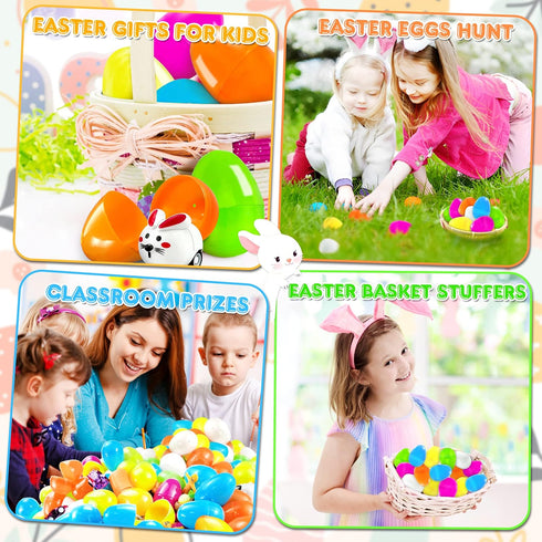 336 168 Packs 168 LINAYE PCS Prefilled Easter Eggs Bulk with Toys Inside - Pre Filled Stuffed Eggs with Party Favors
