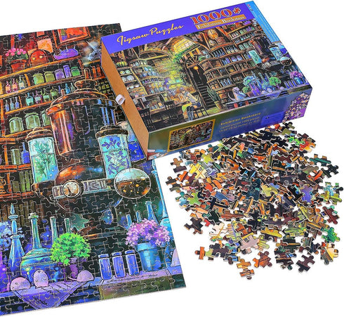 Ingooood- Jigsaw Puzzle 1000 Pieces for Adult- Fantasy Series- Exhibition Bookstore_IG-1217 Entertainment Wooden Puzzles Toys…