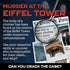 Murder Mystery Cases - Murder At The Eiffel Tower - Unsolved Murder Mystery Games for Adults - Escape Room Game w/Intriguing Cold Case Case File - Detective Games, Crime Solving, Mystery Game Fun