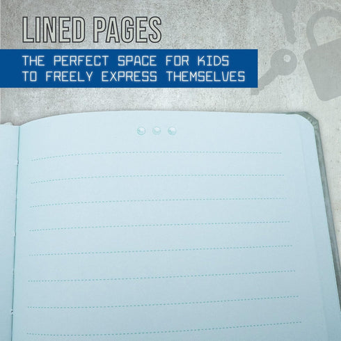Peaceable Kingdom Vault Door Diary, 6.25" Lock and Key, Lined Page for Kids