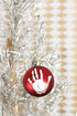 Pearhead Red Handprint Ball Ornament, DIY Baby Hand or Footprint Holiday Keepsake