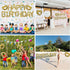 15 Pcs Happy Birthday Pool Float, Inflatable Letter Heart Pool Party Float Combo with 40 Pcs Adhesive Dots