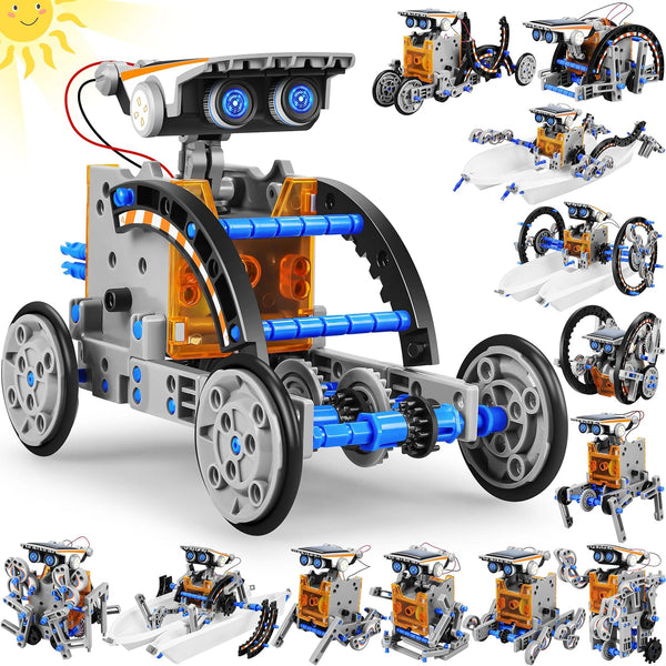 STEM 13-in-1 Education Solar Power Robots Toys for Boys Age 8-12 - DIY Educational Science Kits