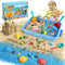 FRUSE Ocean Sensory Bin,Play Sand Art Kit with 2.2lbs Play Sand,12 Sea